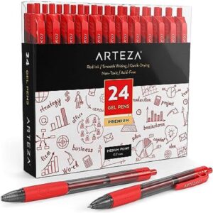 Red Gel Pens, Pack of 24